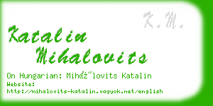 katalin mihalovits business card